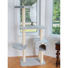 Gleepet 57" Real Wood Cat Tree With Condo And Perch, , alternate image number 2