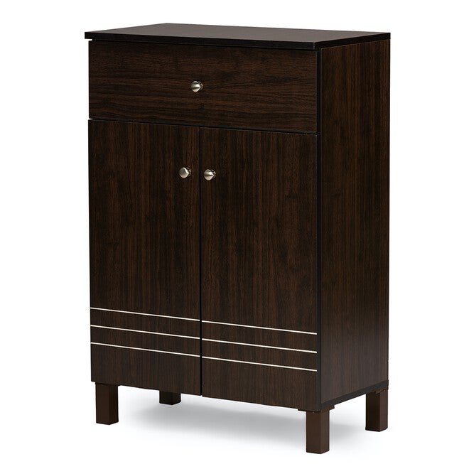 Felda Shoe Cabinet With 2 Doors And Drawer Furniture, , alternate image number 2