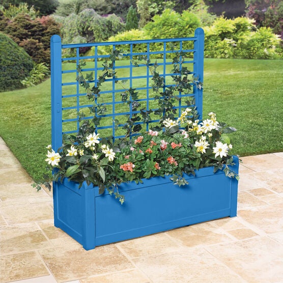 Flower Box With Trellis, Flower Box With Trellis,