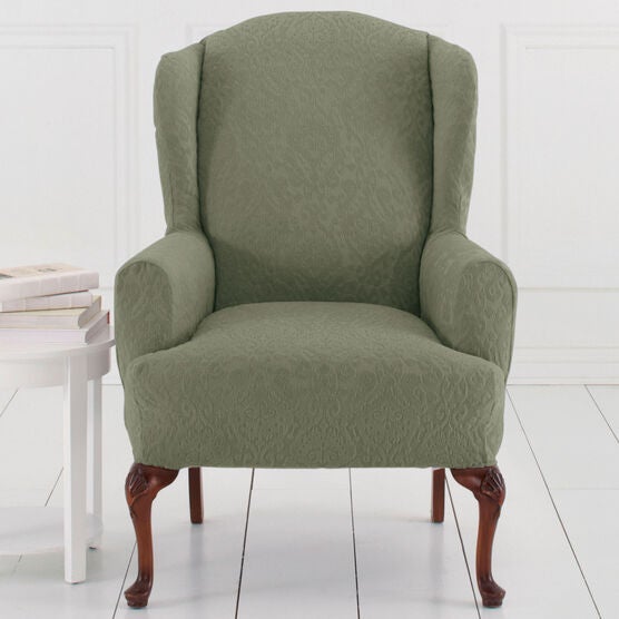 BrylaneHome® Studio Ikat Stretch Wing Chair Slipcover , BrylaneHome® Studio Ikat Stretch Wing Chair Slipcover ,
