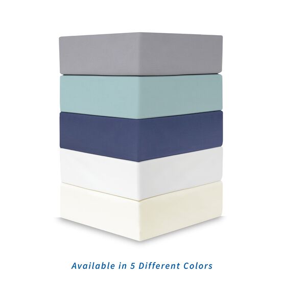 SensorPEDIC Ice Cool 400 Thread Count Cotton-Rich Surf Spray Blue Sheet Se, , alternate image number null