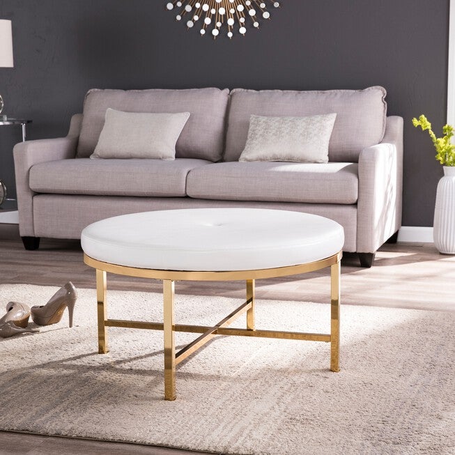 Rachel Cocktail Ottoman, WHITE, hi-res image number null