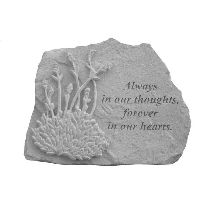 Always In Our Thoughts Garden Memorial Accent Stone, GREY, hi-res image number null
