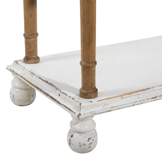 White Wood Farmhouse Shelving Unit, 75 inches x 37 inches x 14 inches, , alternate image number 3
