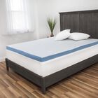 SensorPEDIC 3-Inch Elite Cooling Gel-Infused Memory Foam Mattress Topper, WHITE, hi-res image number null