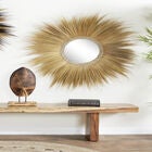 Brown Boho Style Sea Grass Wall Mirror, , alternate image number null