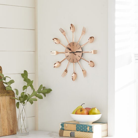 Copper Metal Eclectic Wall Clock, , alternate image number null