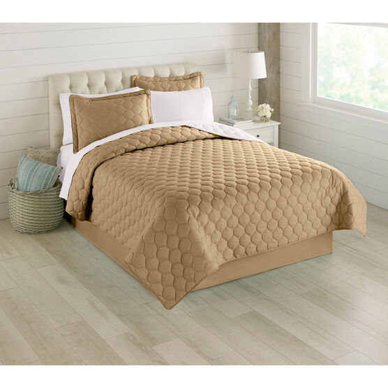 BH Studio Reversible Quilted Coverlet, TAUPE IVORY, hi-res image number null