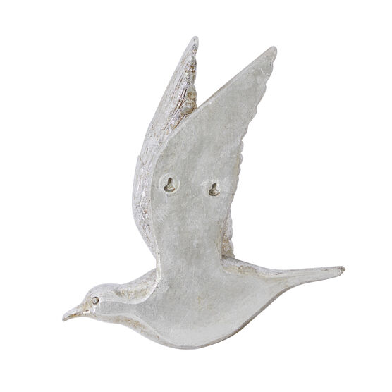 Set Of 3 Silver Polystone Coastal Birds Wall Décor, , on-hover image number null