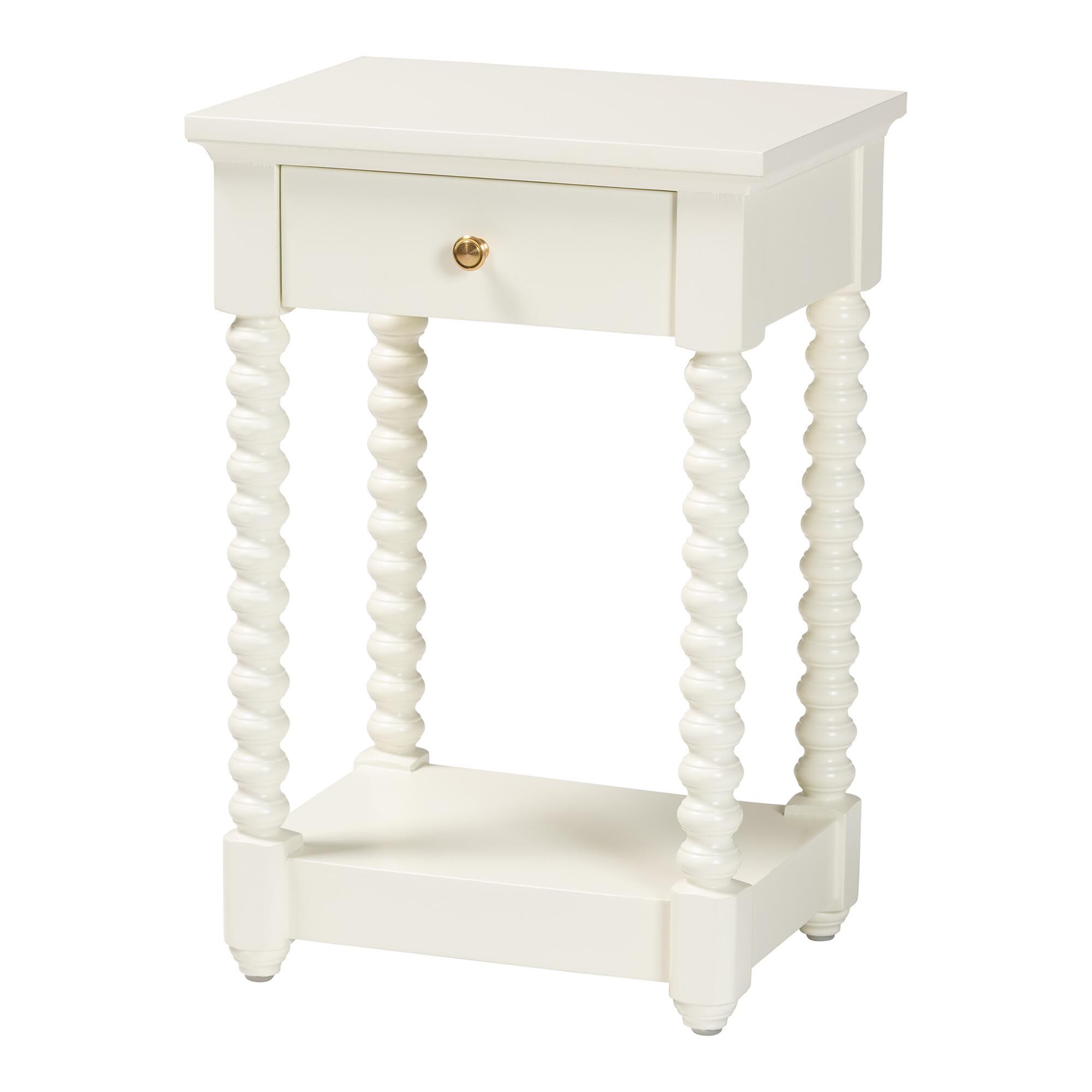 Terentia Nightstand, WHITE, alternate image number 1