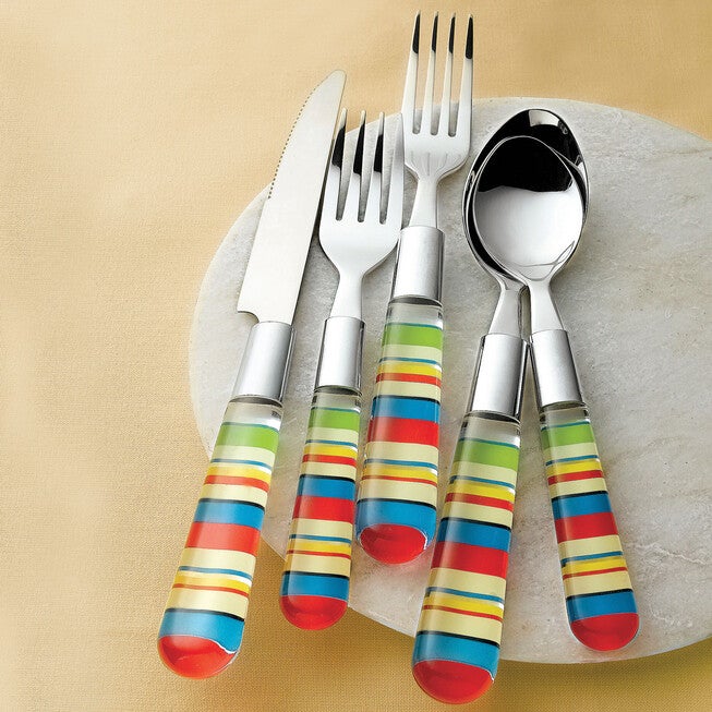Santa Fe Striped 20-Pc. Flatware Set, , on-hover image number 1