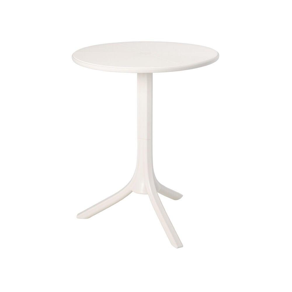 Seattle 2-in-1 Round Side Table, WHITE, alternate image number 2