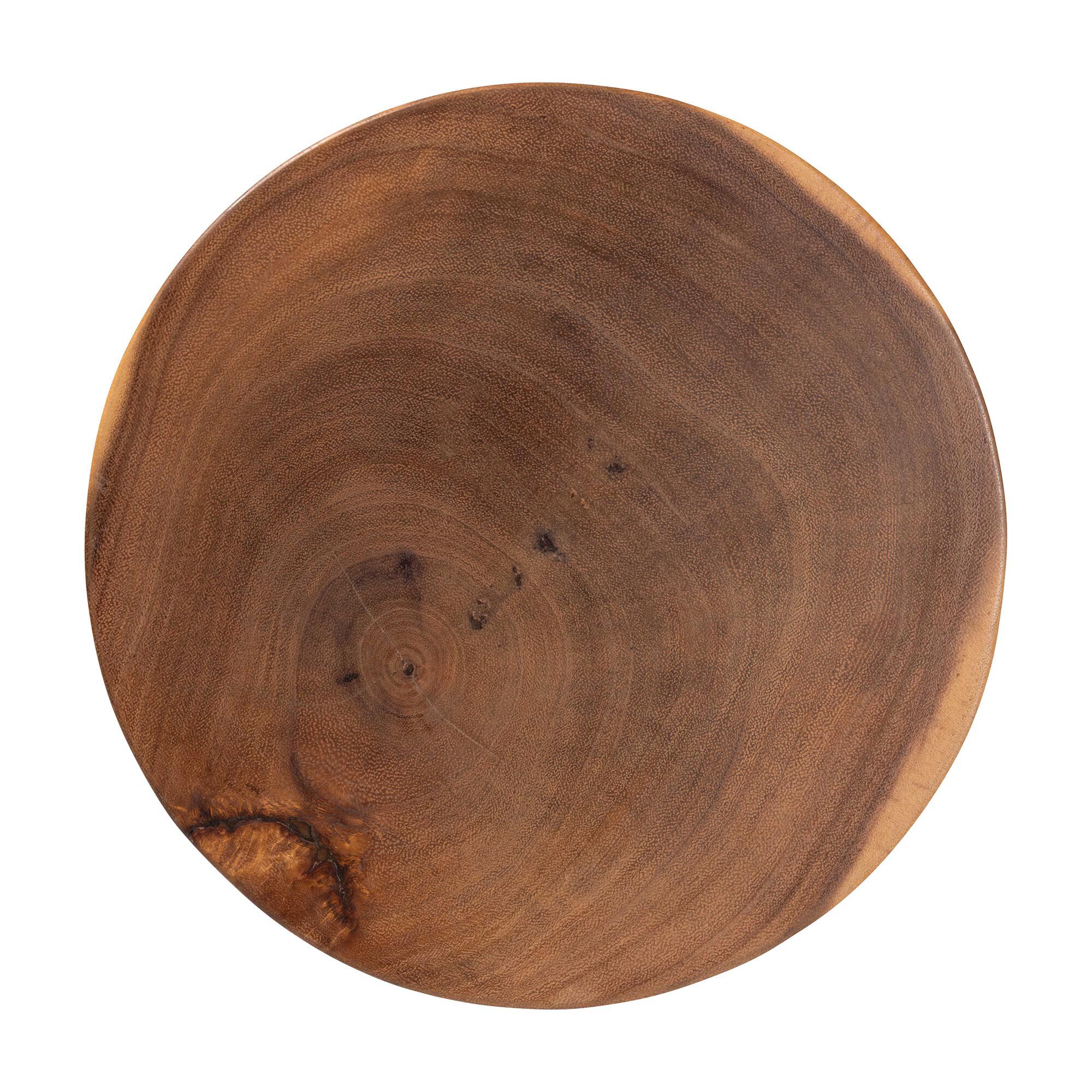 Bancroft Solid Suar Wood Side Table, BROWN, alternate image number 4