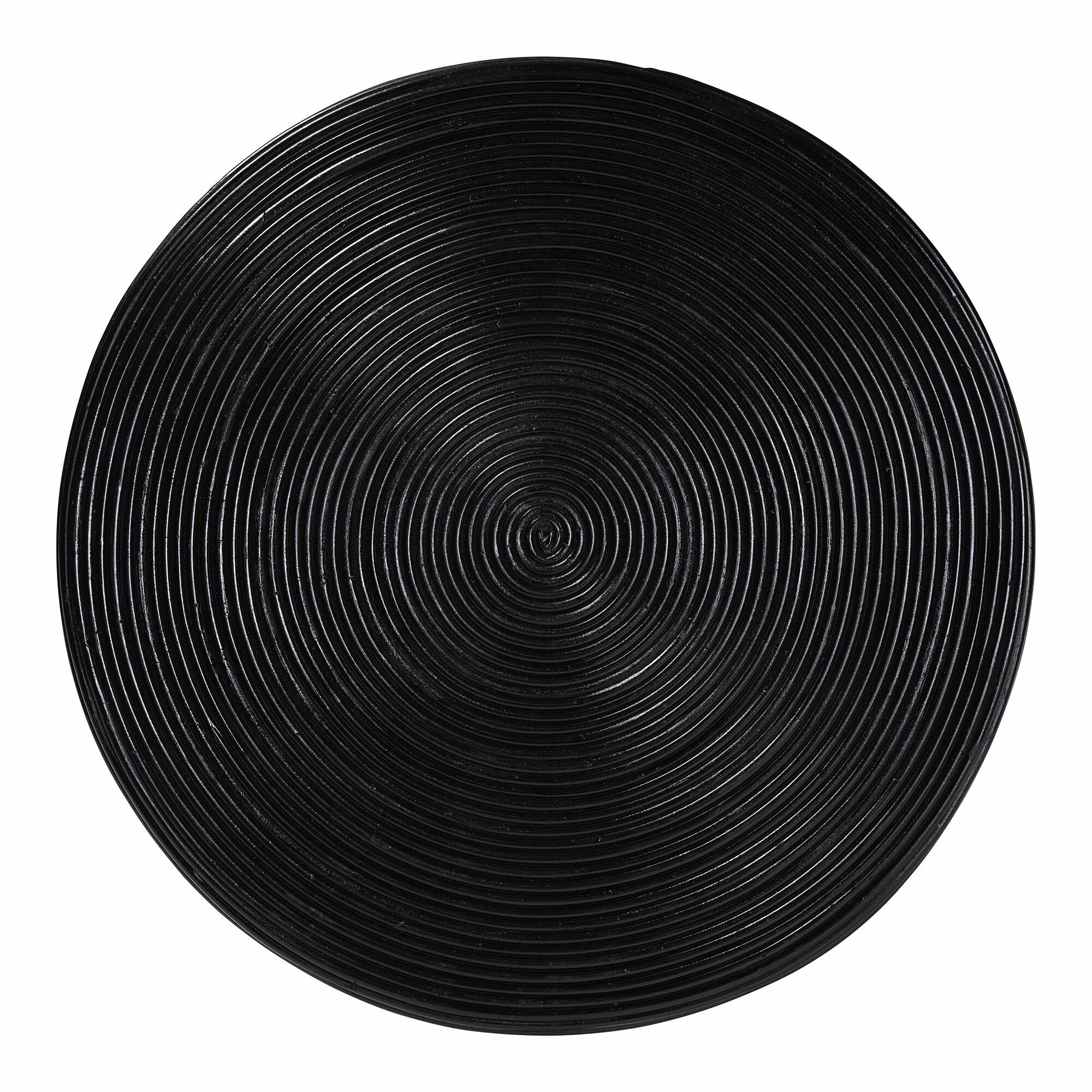 Tokyo Laminated Natural Rattan Side Table, Natural, BLACK, alternate image number 4