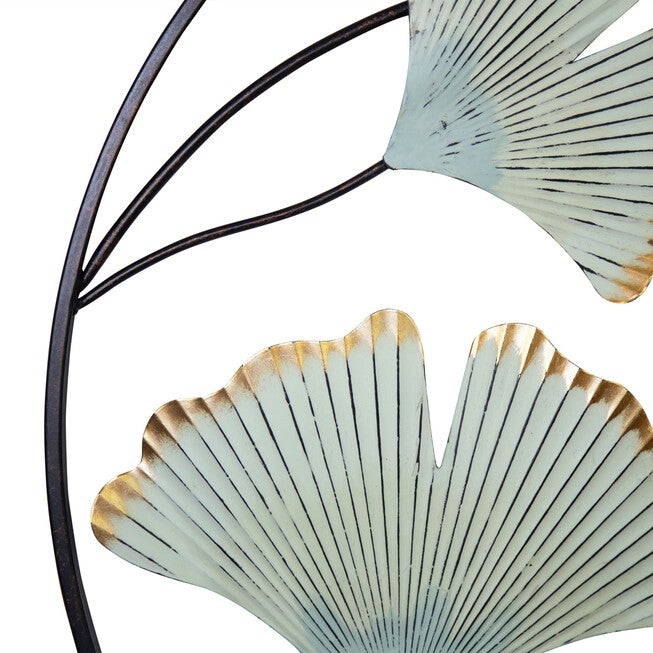 Gingko Flower Medallion Metal Wall Decor, , alternate image number null