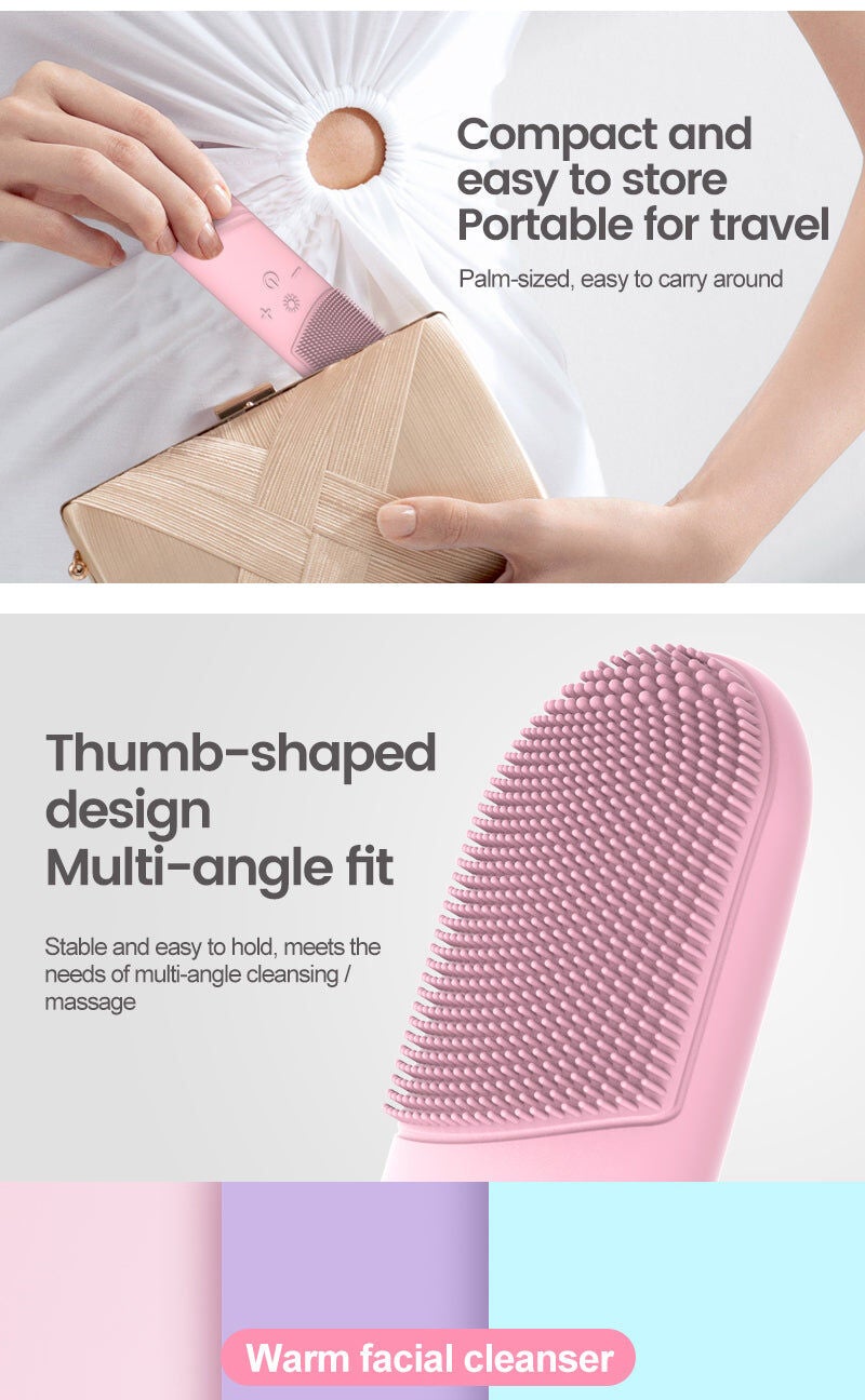 Prospera Hot compress red blue light cleansing massager, PRINK, alternate image number 2