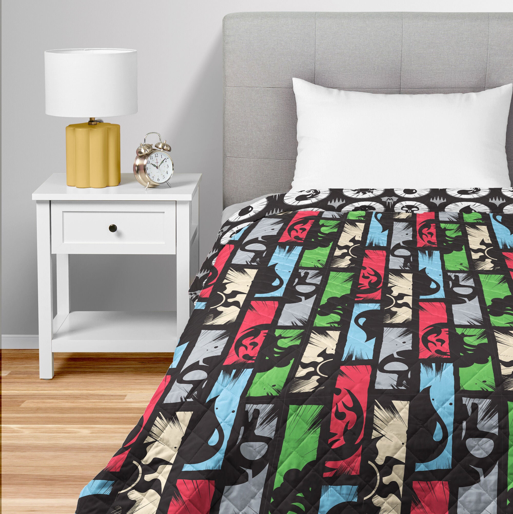 Magic The Gathering Animated Magic Full/Queen Quilted Blanket 90x90 inches, MAGIC, on-hover image number 1