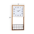 Brown Wood Farmhouse Wall Clock, , alternate image number null