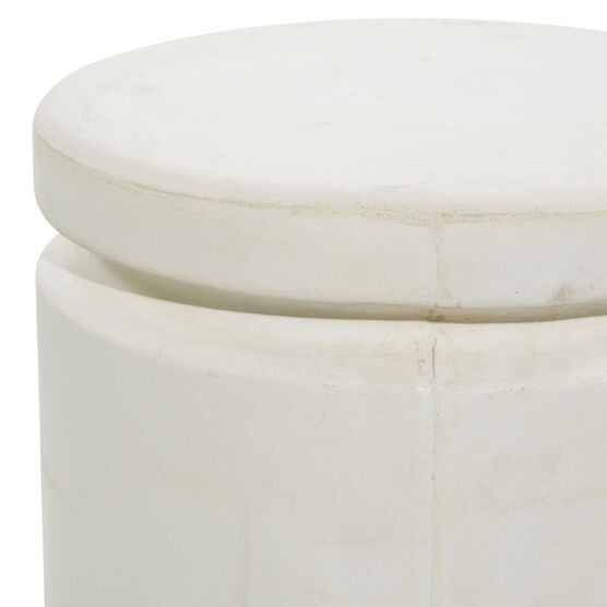 White Fiber Clay Industrial Stool, , alternate image number null