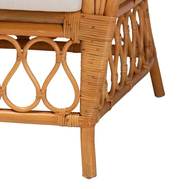Reina Bohemian Light Honey Rattan Arm Chair, LIGHT, alternate image number null