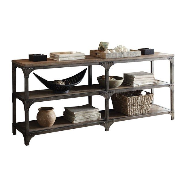 Console Table, WEATHERED OAK SILVER, hi-res image number null