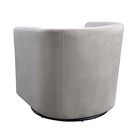 Kappa Velvet Upholstered Swivel Accent Chair, Taupe, , alternate image number null