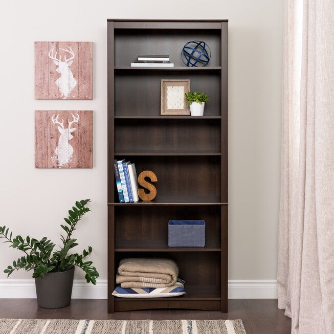 6-Shelf Bookcase, ESPRESSO, hi-res image number null