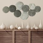 Modern Monochromatic Metal Plates Centerpiece Wall Decor, , alternate image number null