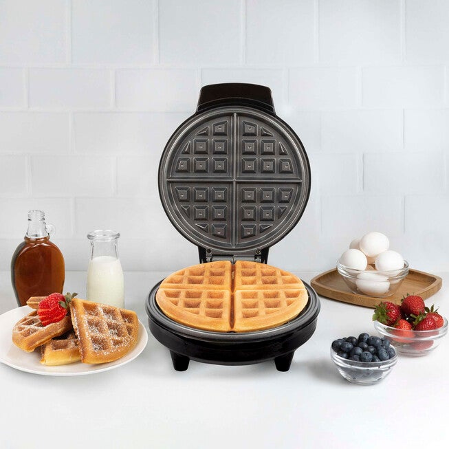 Kalorik Belgian Waffle Maker, Black and Stainless Steel, BLACK, hi-res image number 0