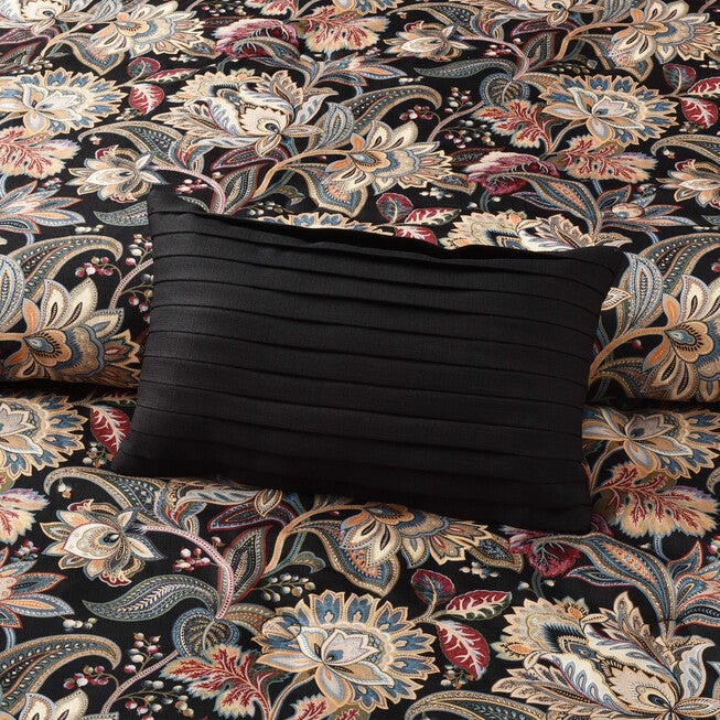 Calabria Boudoir Decorative Throw Pillow, BLACK, alternate image number null