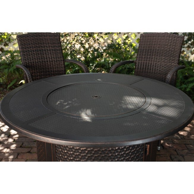 Walkers Round Hammered Aluminum LPG Fire Pit, , alternate image number 9