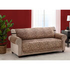 Leopard Plush XL Sofa Furniture Cover, BROWN, hi-res image number null