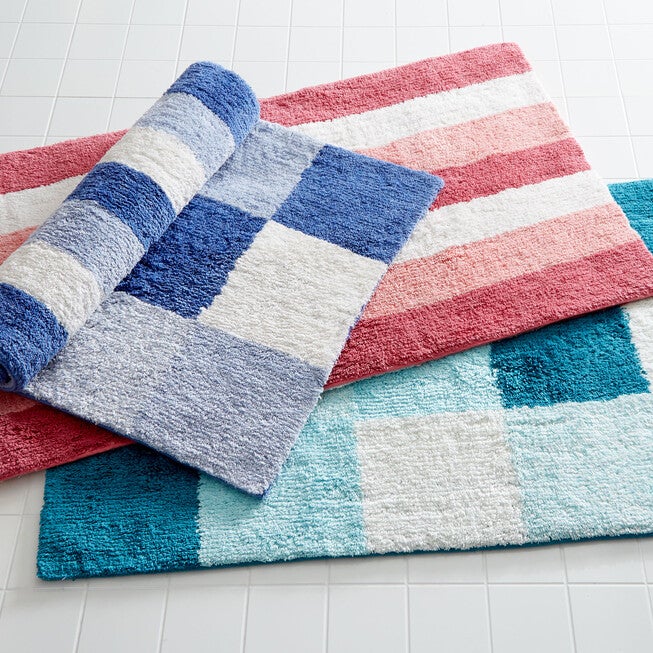 Small Colorblock Reversible Bath Rug , , alternate image number 1