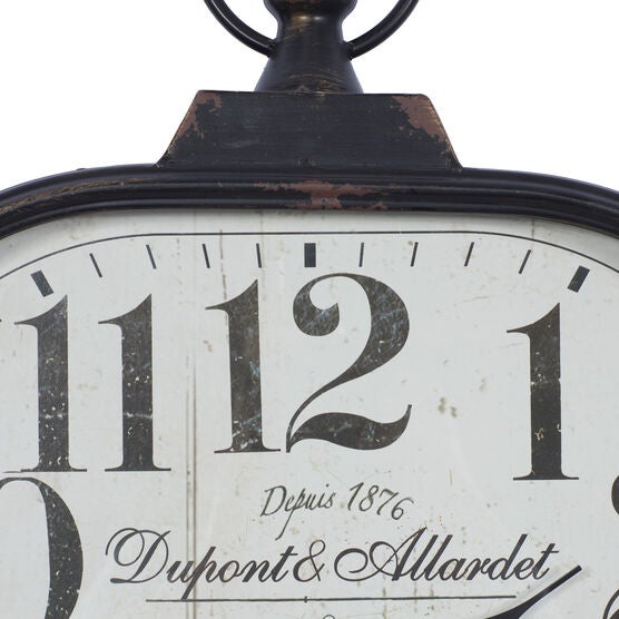 Black Vintage Metal Wall Clock, , alternate image number null