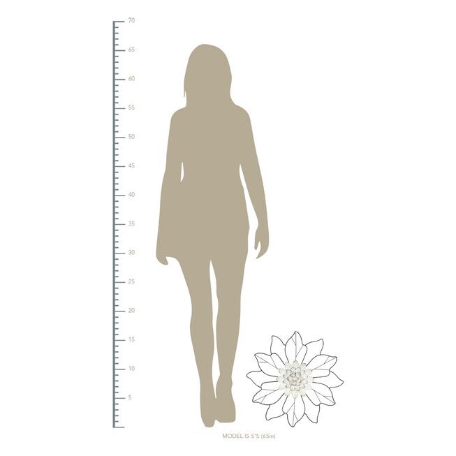 White Metal Outline Flower Wall Decor, , alternate image number 3