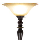 Brown Tempered Glass Torchiere Floor Lamp, , alternate image number null