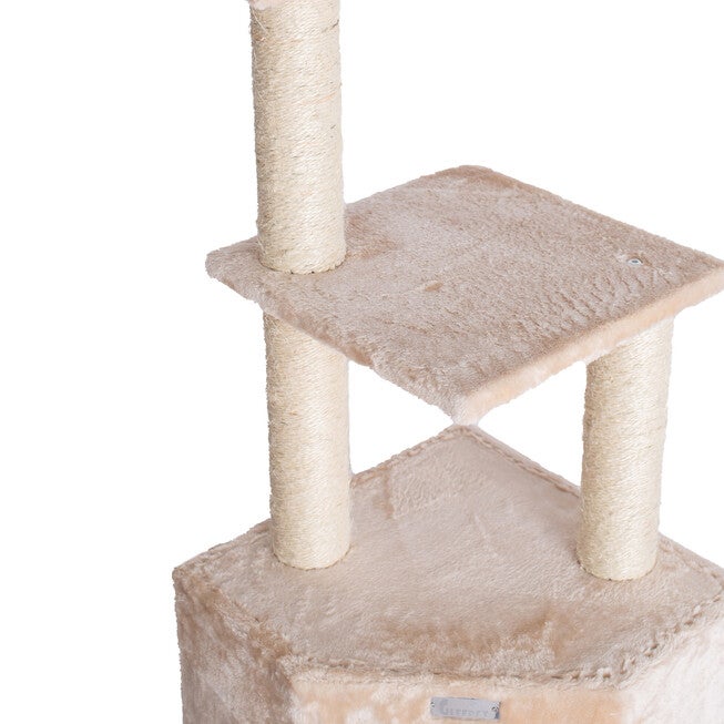 Gleepet 48 inches Real Wood Cat Tree With Perch And Playhouse, , alternate image number 9