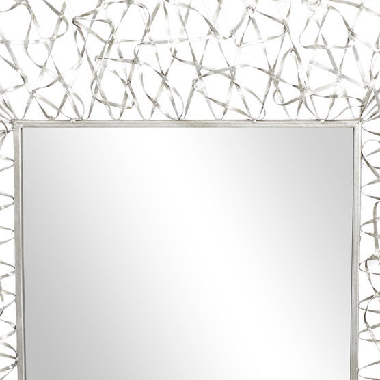 Silver Industrial Metal Wall Mirror, , alternate image number null