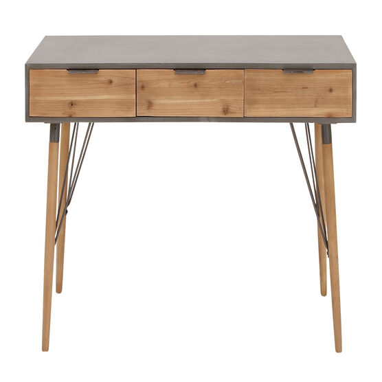 Brown Modern Wood Console Table, 30 x 48, WHITE, hi-res image number null