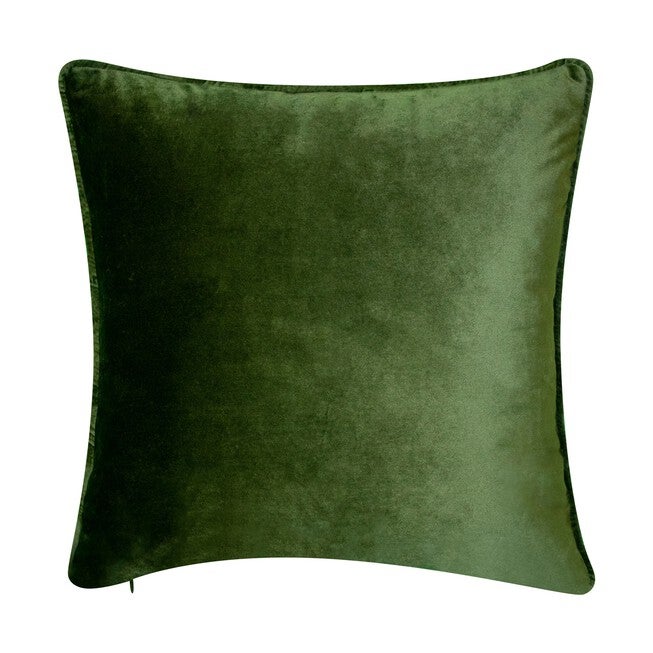 Velvet Patchwork Embroidered Decorative Pillow , , on-hover image number 1