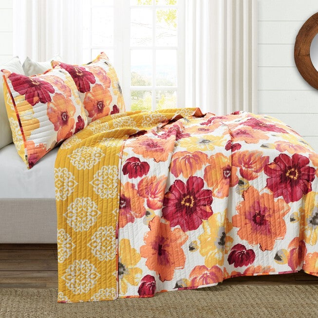 Lush Décor Leah Quilt Blue 3Pc Set, , alternate image number 20
