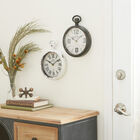 Set Of 2 Brown Metal Vintage Wall Clock, , alternate image number null