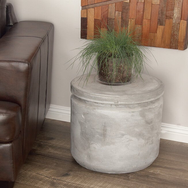 Grey Fiber Clay Industrial Stool, , alternate image number null