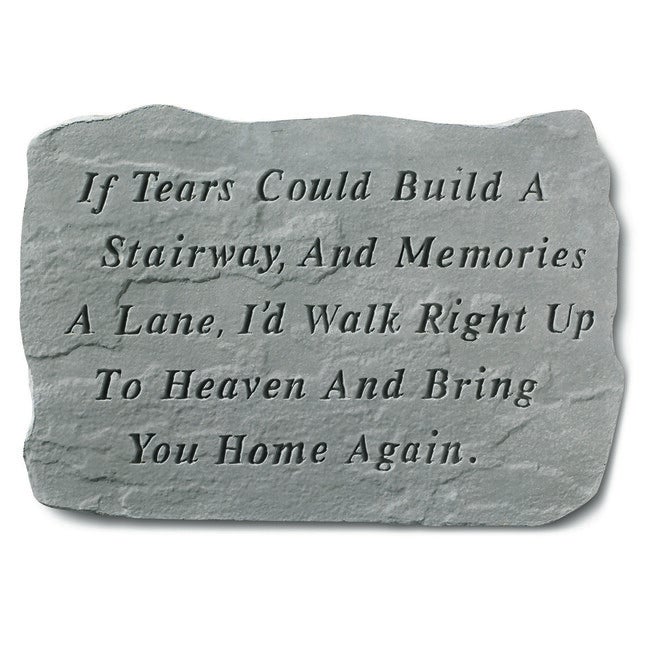 If Tears Could Build A Stairway Garden Memorial Accent Stone, GREY, hi-res image number null