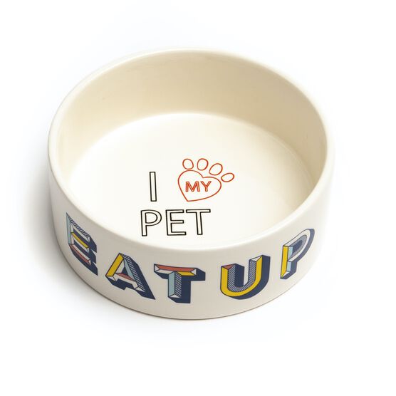 Set Of Two Retro Medium Pet Dog Bowls, , on-hover image number null