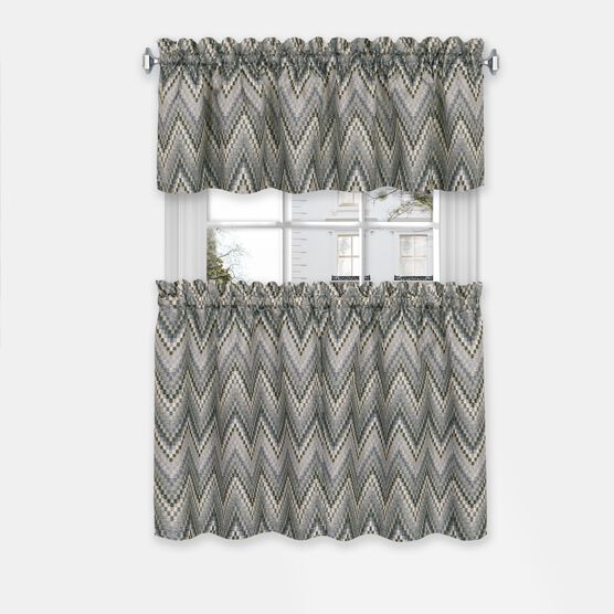 Avery Window Curtain Tier Pair and Valance Set, , alternate image number null