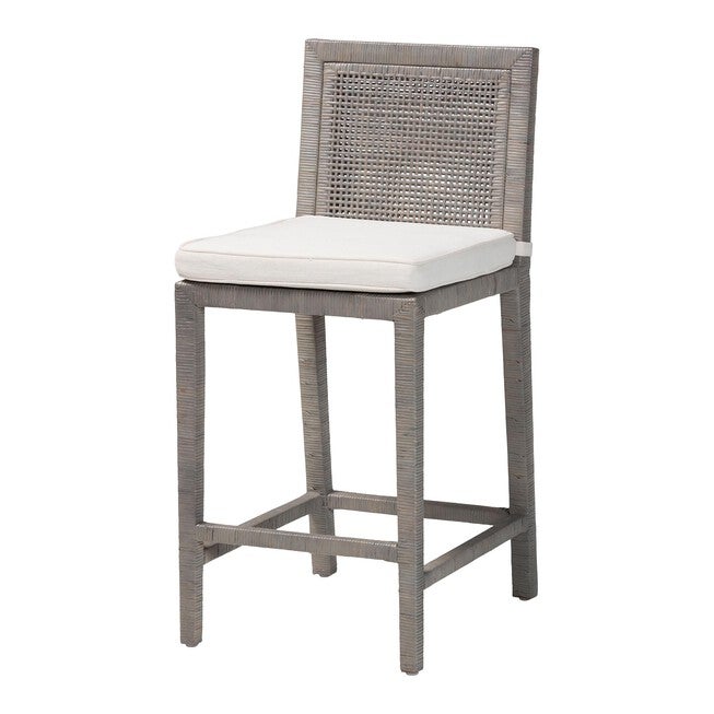 Sofia Natural Rattan Counter Stool, GREY, alternate image number null