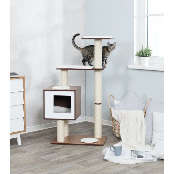 Avoca Wooden Cat Tower Scratching Post, , on-hover image number null