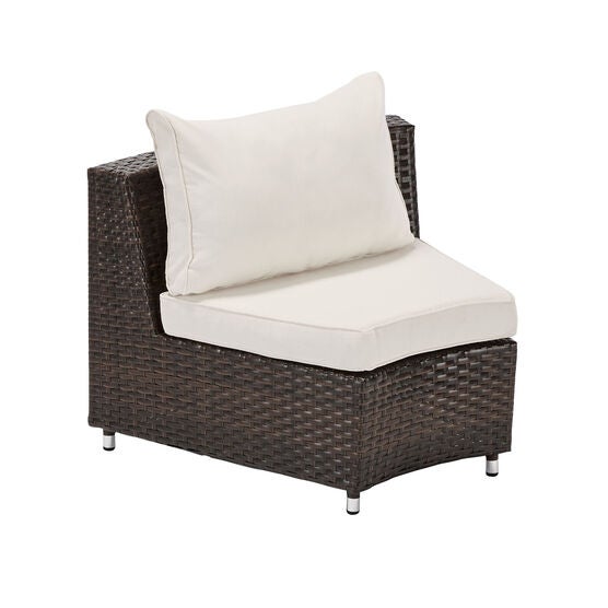 Rounded Sectional Chair, BROWN Rounded Sectional Chair, BROWN