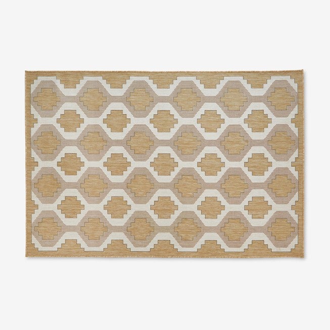 Carmel Indoor/Outdoor Geo Rug 6 feet 6 inches x 9 feet 4 inches, SAND, hi-res image number null